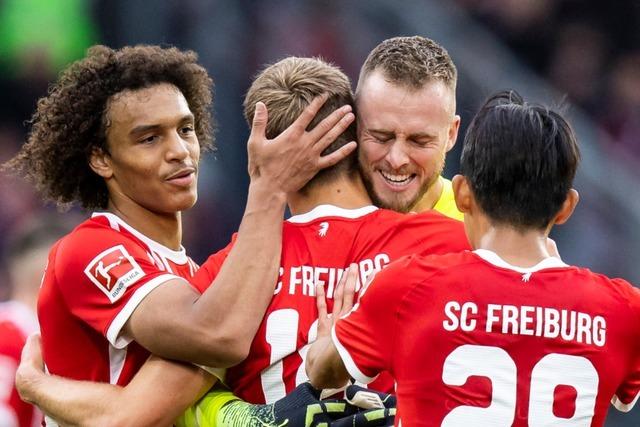 SC Freiburg nach dem Heimsieg gegen Mainz: 