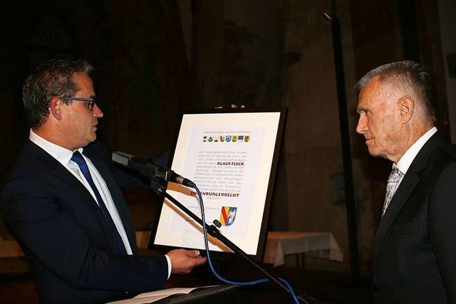 Altbürgermeister Klaus Fleck ist Ehrenbürger der Stadt Schopfheim