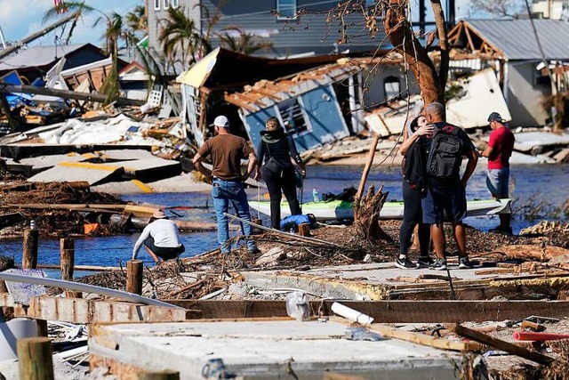 Matlacha in den USA: Die Zerstrungen ...urrikan &#8222;Ian&#8220; sind immens.  | Foto: Gerald Herbert (dpa)