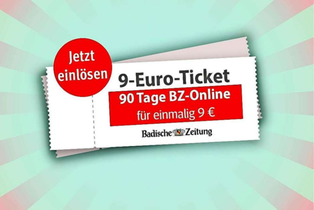Das 9-Euro-Ticket gibt es weiterhin - auf BZ-Online!