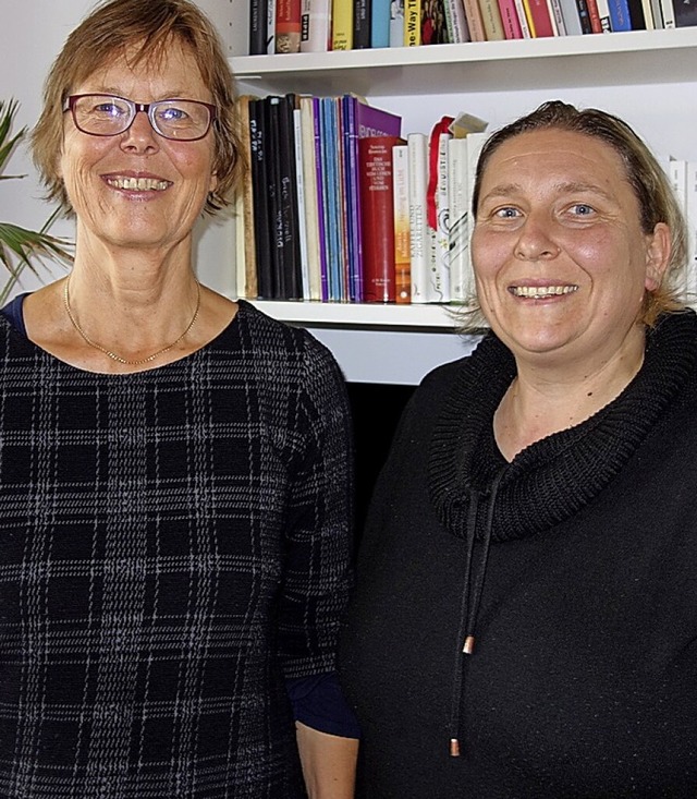 Susanne Fink (Solawi/Mhreblick)  und Susanne Greiner (Sonnenhof)  | Foto: Gudrun Gehr