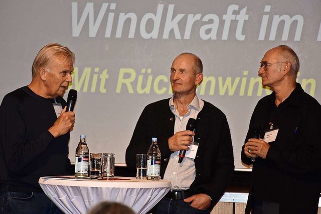 Der ehemalige Trainer des SC Freiburg,...um Thema Windkraft im Hochschwarzwald.  | Foto: Thomas Biniossek