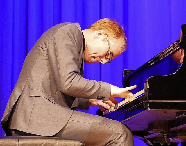 Im Banne der Musik: Der Pianist Sebastian Voltz  | Foto: Michael Gottstein
