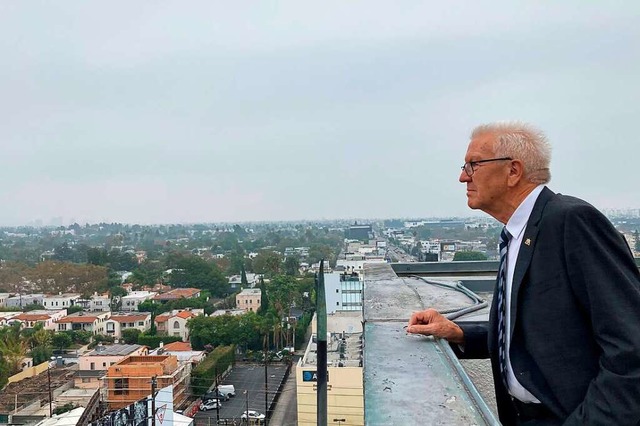 Die Aussicht war eher trbe: Ministerp...hterrasse eines Hotels in Los Angeles.  | Foto: Theo Westermann