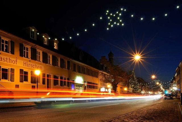 Die Weihnachtsbeleuchtung in Kenzingen wird reduziert.  | Foto: Siegfried Gollrad
