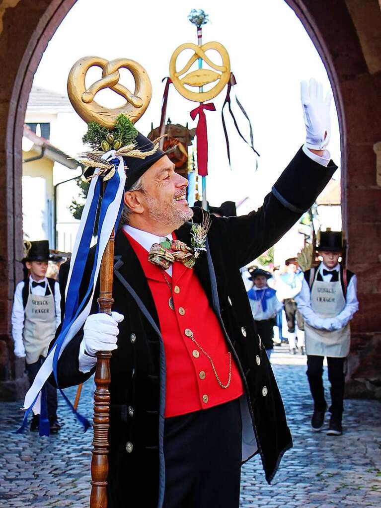 Ein strahlender Initiator und Organisator Wolfgang Koch: Impressionen vom dritten "Alemannischen Brotmarkt" mit groem Festumzug am Wochenende in Endingen.