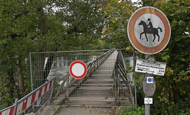 Fugnger, Reiter und Fahrradfahrer mssen Richtung Sden ausweichen.  | Foto: Wolfgang Knstle