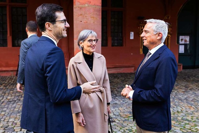 Kretschmann-Stellvertreter Thomas Stro...s) und Landrtin Dorothea Strr-Ritter  | Foto: Philipp von Ditfurth (dpa)