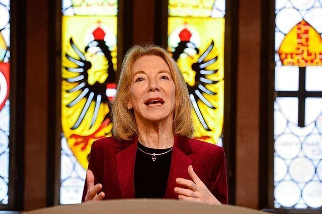Herzlicher Empfang in Freiburg für US-Botschafterin Amy Gutmann