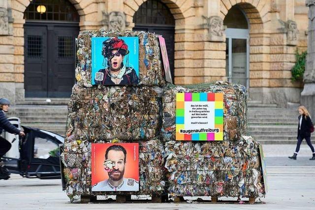 Stadt Freiburg und Abfallunternehmen starten Kampagne zur Lösung des Müllproblems