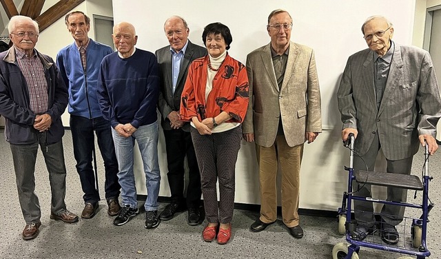 Rolf Henschel (von links), Gnter Wass...l wurden zu Ehrenmitgliedern ernannt.   | Foto: Hans-Jrgen Hege