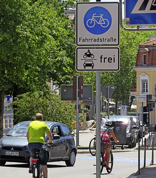 Eine Fahrradstrae in Lrrach  | Foto: Peter Gerigk