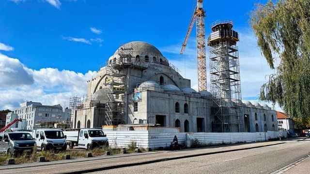 Der Grundstein fr die Moschee wurde 2017 gelegt (Foto  Oktober 2021).  | Foto: DURSUN AYDEMIR