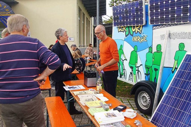 Groes Interesse gab es fr die Balkon...anlagen und Solarmodule fr unterwegs.  | Foto: Ilona Huege