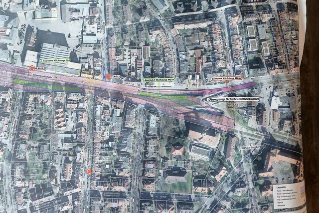 So sieht der Plan fr den Stadttunnel aus.  | Foto: Ingo Schneider