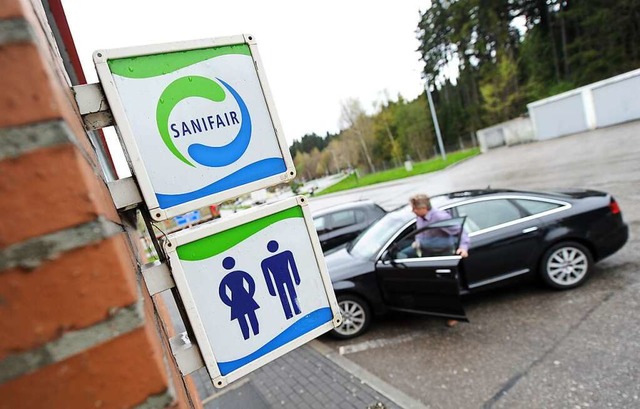 Sanifair erhht krftig die Preise fr...utzung der Toiletten auf der Autobahn.  | Foto: Marc Mller