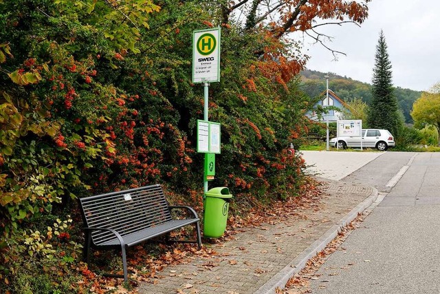 Die Bushaltestelle Emmaus in Oberweier  | Foto: Wolfgang Knstle