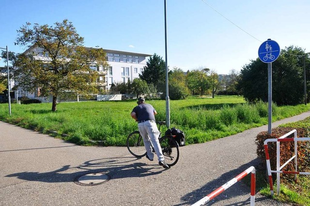 Ein viertes Wohnheim fr Geflchtete k...die Konrad-Adenauer-Strae in Stetten.  | Foto: Daniel Gramespacher