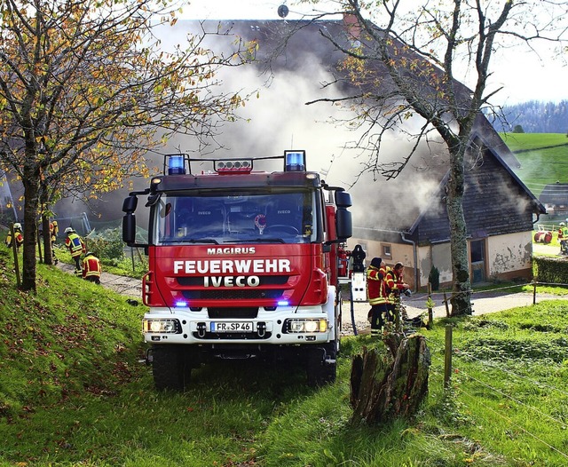 Gebt wurde auf dem Neuhof im Ortsteil Rohr.  | Foto: Feuerwehr