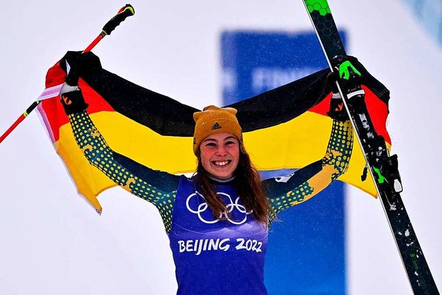 Olympiasiegerin der Herzen: Skicrosserin Daniela Maier  | Foto: BEN STANSALL (AFP)