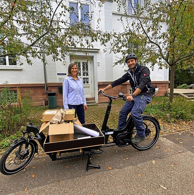 Das neue E-Lastenrad  | Foto: Schule