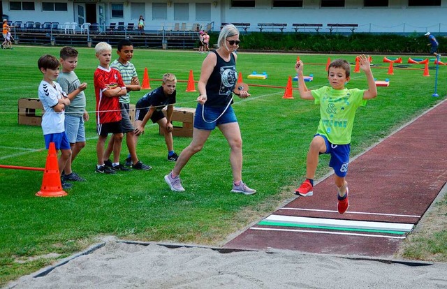 Das Vereinsgelnde ist immer wieder Au...m Leichtathletik-Sportfest fr Kinder.  | Foto: Tobias Winterhalter