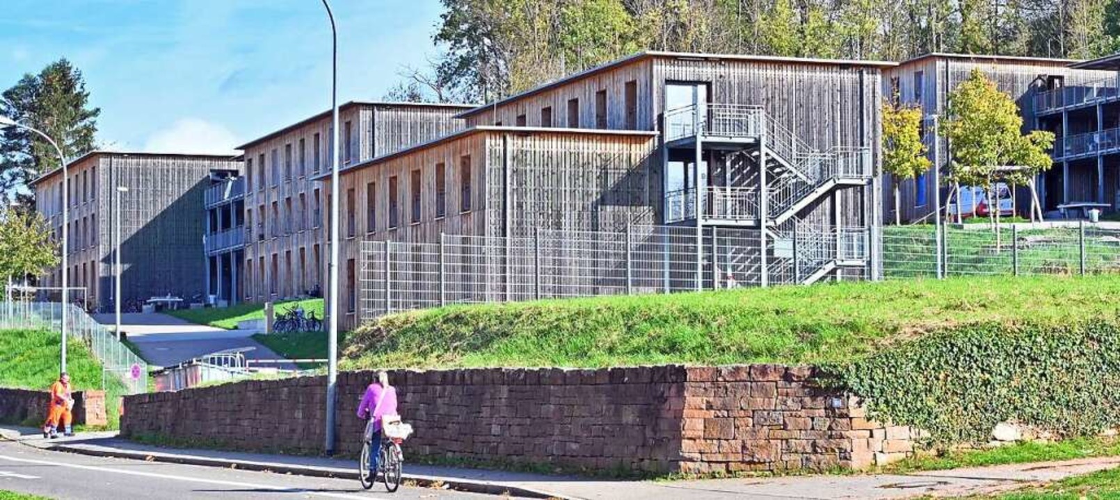 Gemeinschaftsunterkunft in Holzbauweis...r Merzhauser Strae in der Unterwiehre  | Foto: Michael Bamberger