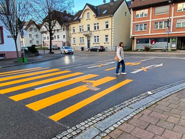 Probelauf fr den Fugngerberweg Kre...e. Auch er war Thema beim Stammtisch.  | Foto: Tanja Bury