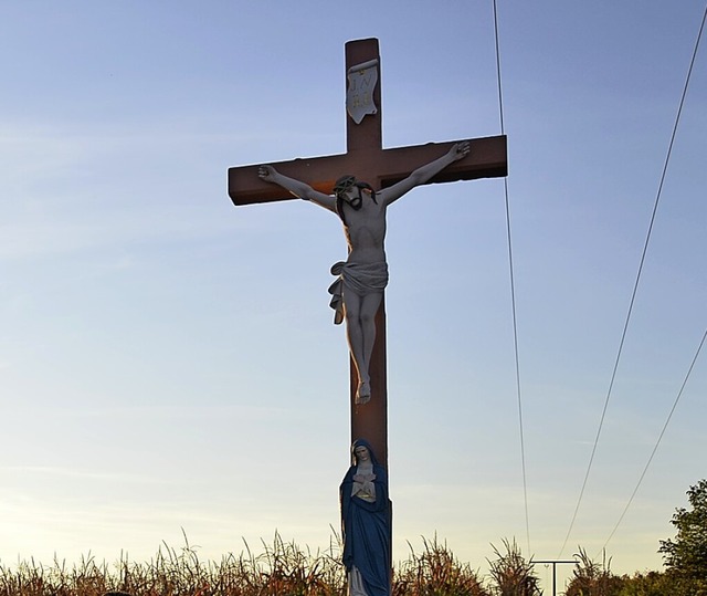 Die Kreuz-Restaurierung in Oberschopfh...Hauptprojekt des historischen Vereins.  | Foto: Hubert Rderer