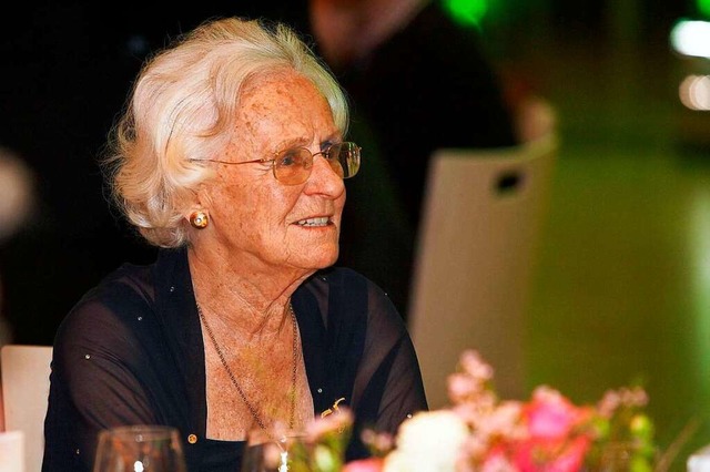 2012: Gisela Sick bei ihrem 90. Geburtstag.  | Foto: ZVG durch Sick AG