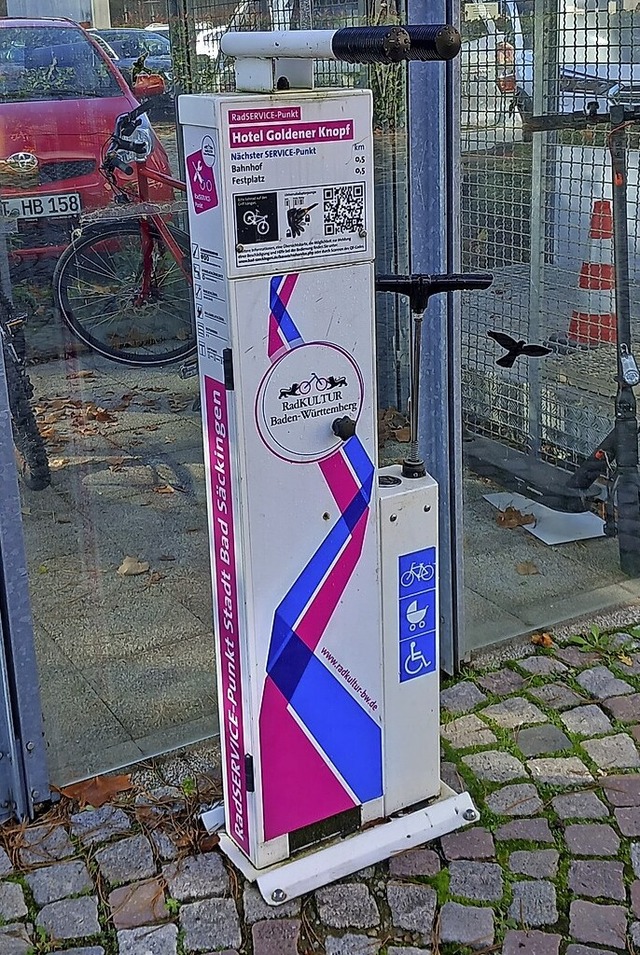 Sieben solcher Radservicepunkte gibt es in Bad Sckingen.  | Foto: Axel Kremp