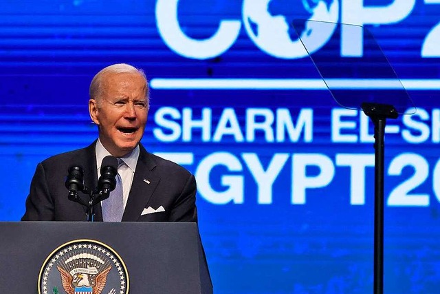 US-Prsident bekrftigt in Scharm el-Scheich Klimaziel seines Landes  | Foto: AHMAD GHARABLI (AFP)