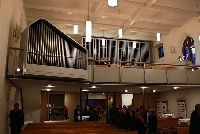 Im Mrz 2019 wurde die Orgel in der Ba...kirche nach der Kirchensanierung 2019.  | Foto: Christiane Franz
