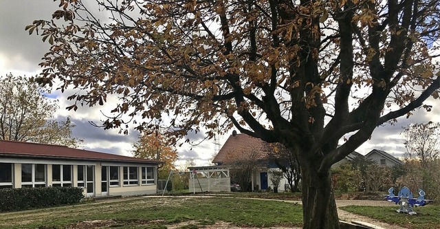 Der  neue Spielplatz im Schulhof darf ...en Kindern aus dem Ort genutzt werden.  | Foto: Jutta Schtz