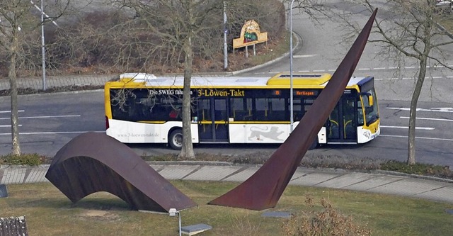 Der Nahverkehr trgt mit zum minus bei...tadtwerke Lrrach derzeit  einfahren.   | Foto: Peter Gerigk