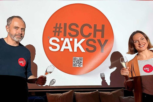 Die Schweizer Comedians Michel Gamment...g fr Bad Sckingen. Motto: #ischsksy  | Foto: Annemarie Rsch