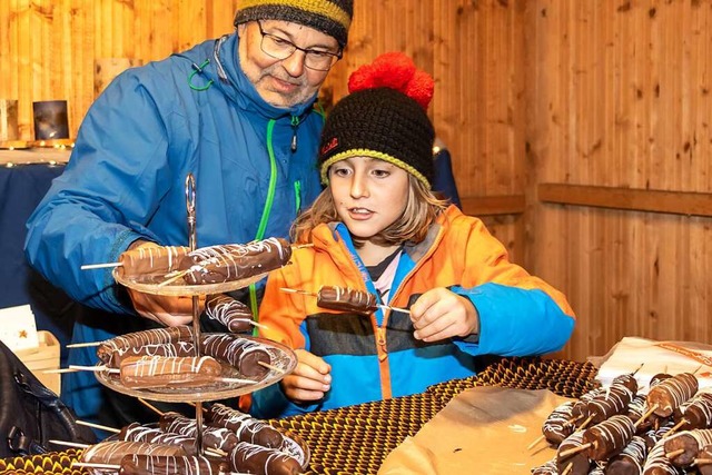 Leckere Schokobananen: Initiiert von d...tungen Fairtrade Produkte prsentiert.  | Foto: Wilfried Dieckmann