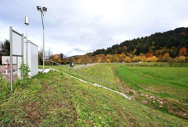 Das Rckhaltebecken &#8222;Breitmatte&...tehen Pflanzungen und Restarbeiten an.  | Foto: Rita Eggstein