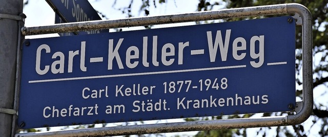 Um die Umbenennung des Carl-Keller-Wegs wird in Lrrach gerungen.  | Foto: Barbara Ruda