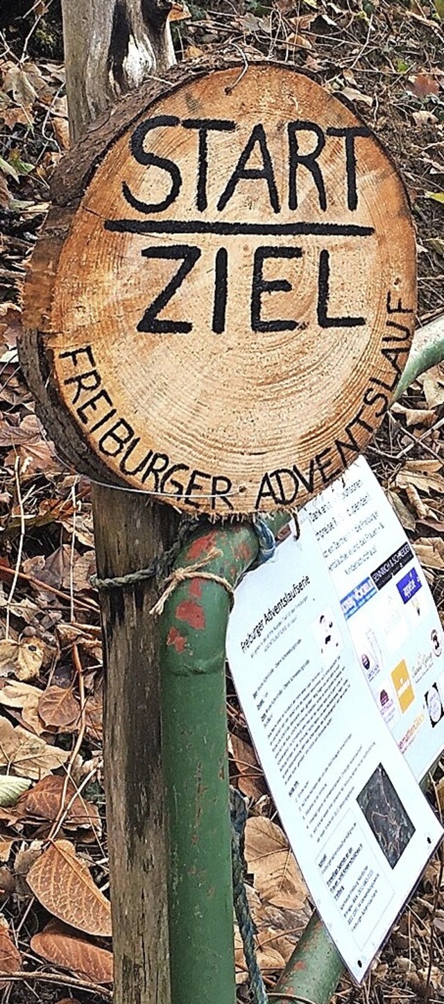 Eine Holzscheibe markiert auch in diesem Jahr  Start und Ziel der Strecken.   | Foto: Matthias Kaufhold