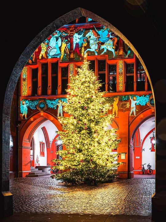 Auch eine Weihnachtstanne wird es wieder geben.  | Foto: Basel Tourismus