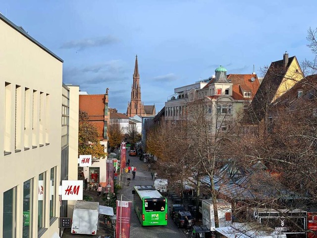 Der Stadtbus in der Offenburger Fugngerzone  | Foto: Helmut Seller