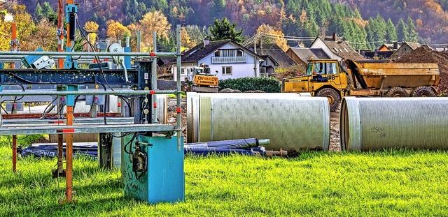 In Enkenstein kommen die Bauarbeiten zum Hochwasserschutz voran.  | Foto: Paul Eischet