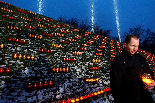 Gedenken an den sogenannten Holodomor in Kiew im Jahr 2008.  | Foto: epa DOLZHENKO
