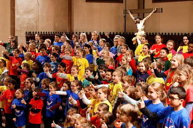 Die Kinder der Matrise vocale beim Adventssingen 2017.  | Foto: Heidi Foessel