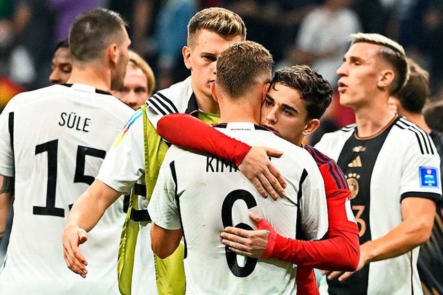 Die deutsche Elf hat mit dem 1.1 gegen Spanien ein Lebenszeichen gesendet.  | Foto: INA FASSBENDER (AFP)
