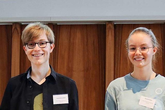 Zwei Lörracher Nachwuchsforscher wurden beim Biovalley College Day ausgezeichnet