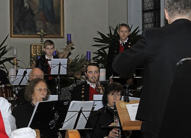 Der Musikverein Albtal (Foto) gestalte...tal ein Kirchenkonzert in Schlageten.   | Foto: Cornelia Liebwein
