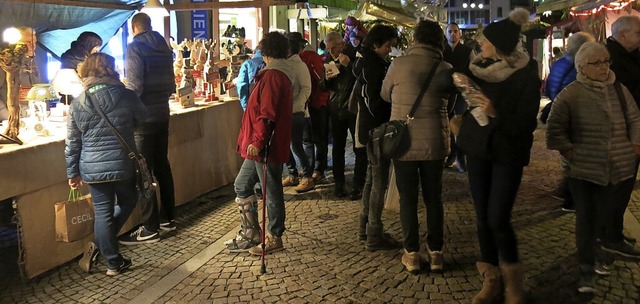 Endlich wieder Weihnachtsmarkt in der ...le Besucherinnen und Besucher freuen.   | Foto: Georg Vo