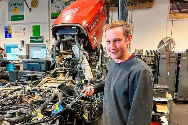 Finn Maurer aus Hugstetten hegt große Leidenschaft für Landmaschinen